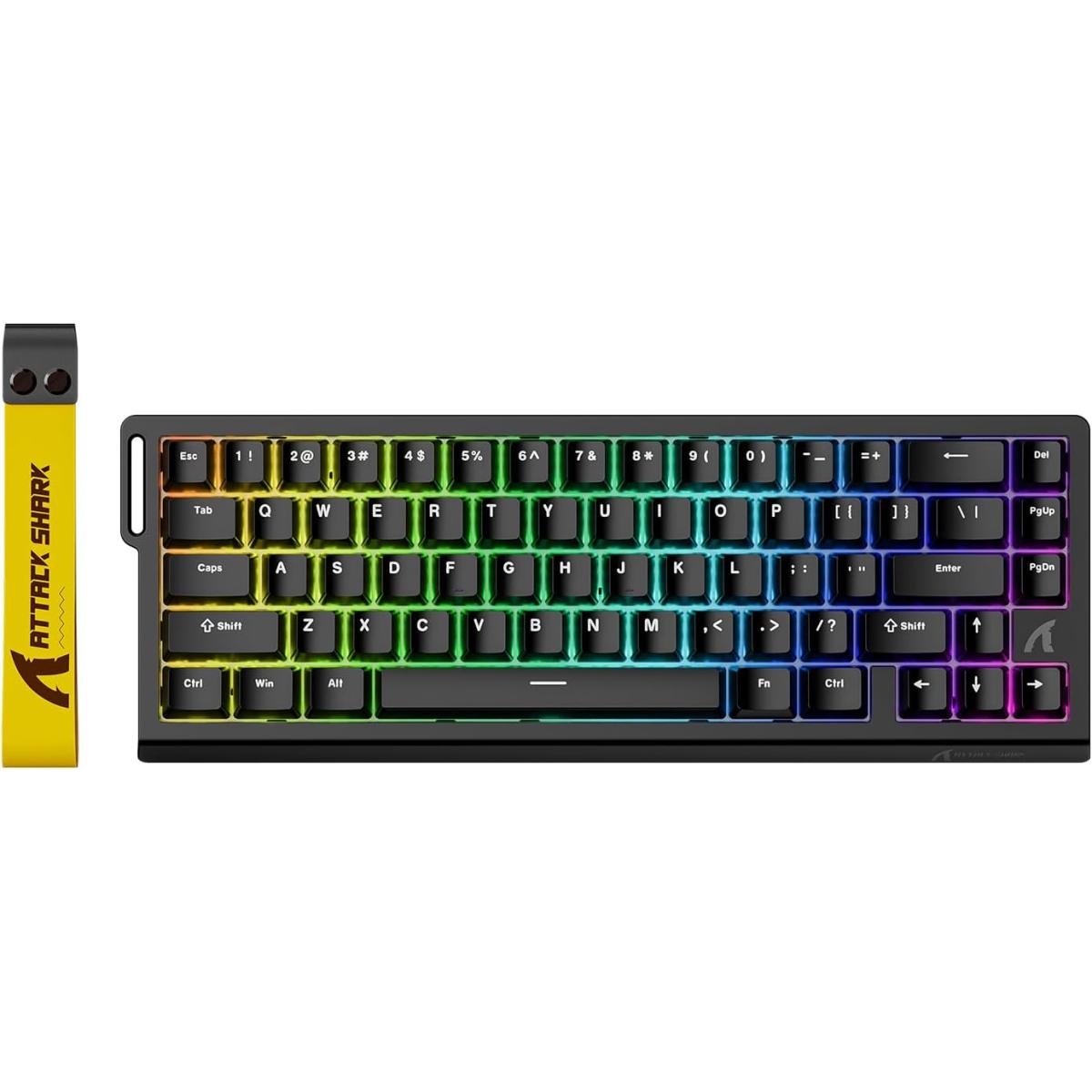Attack Shark X68 HE 60% Wired Gaming Keyboard — Hall Effect, 8KHz, RGB, Arabic/English (Black)