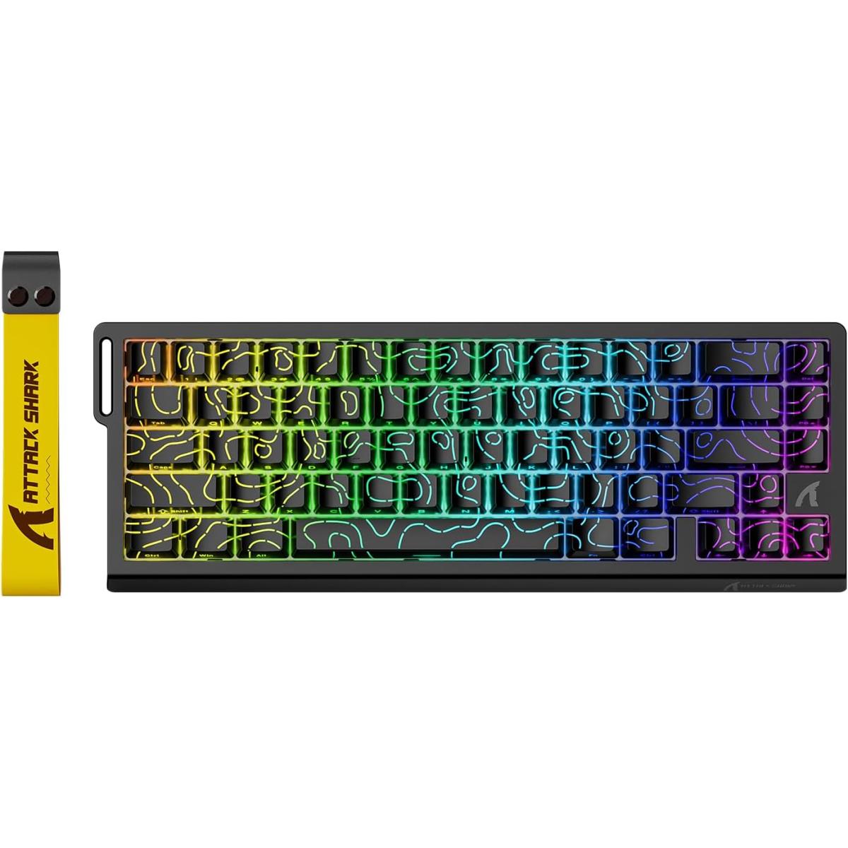 Attack Shark X68 HE 60% Hall Effect Wired Gaming Keyboard – Black Contour