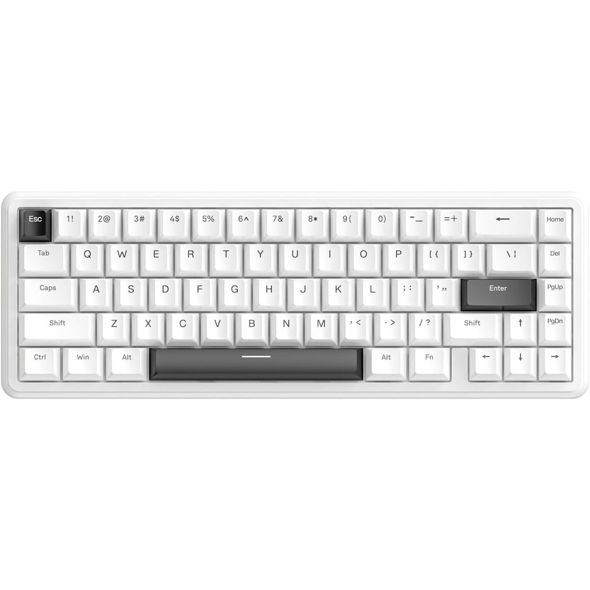 Attack Shark X65 HE 65% Hall Effect Wired Gaming Keyboard – White (Arabic/English)