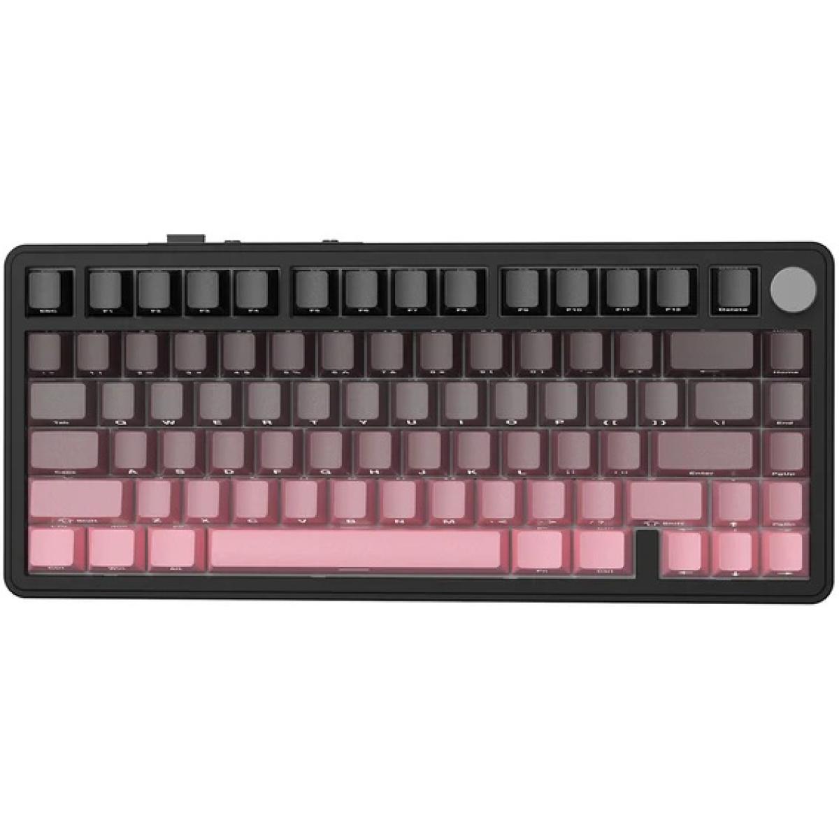 Attack Shark X85 Wireless Mechanical Gaming Keyboard – 75% Gasket, White Jade Linear, BlackBerry