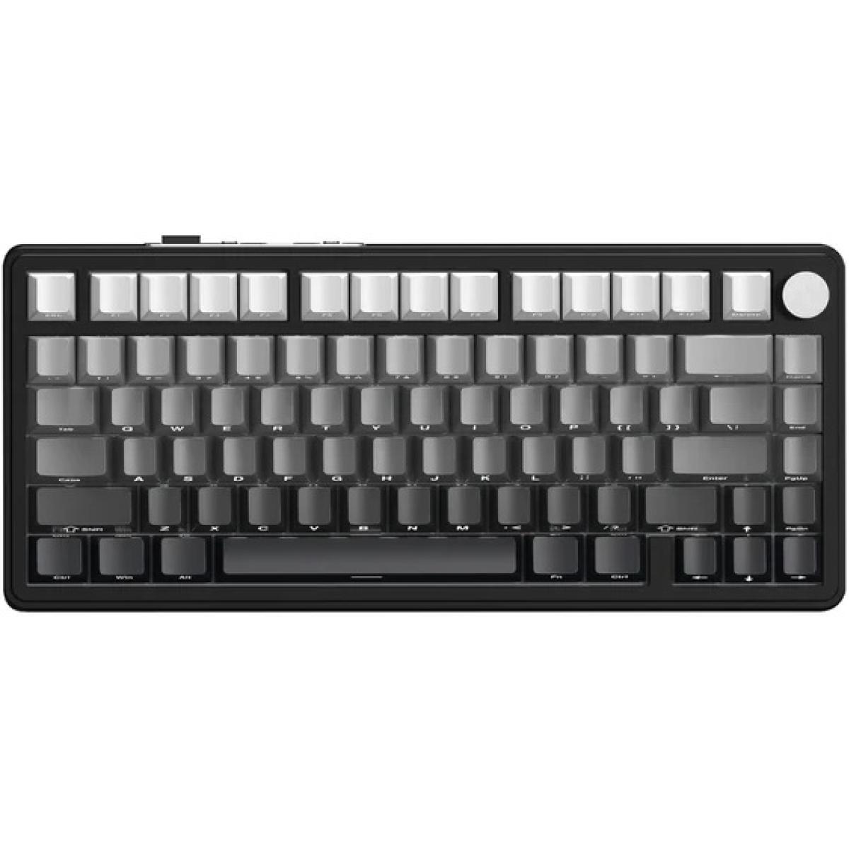 Attack Shark X85 Wireless Mechanical Gaming Keyboard – 75% Gasket, White Jade Linear, Gradient Black