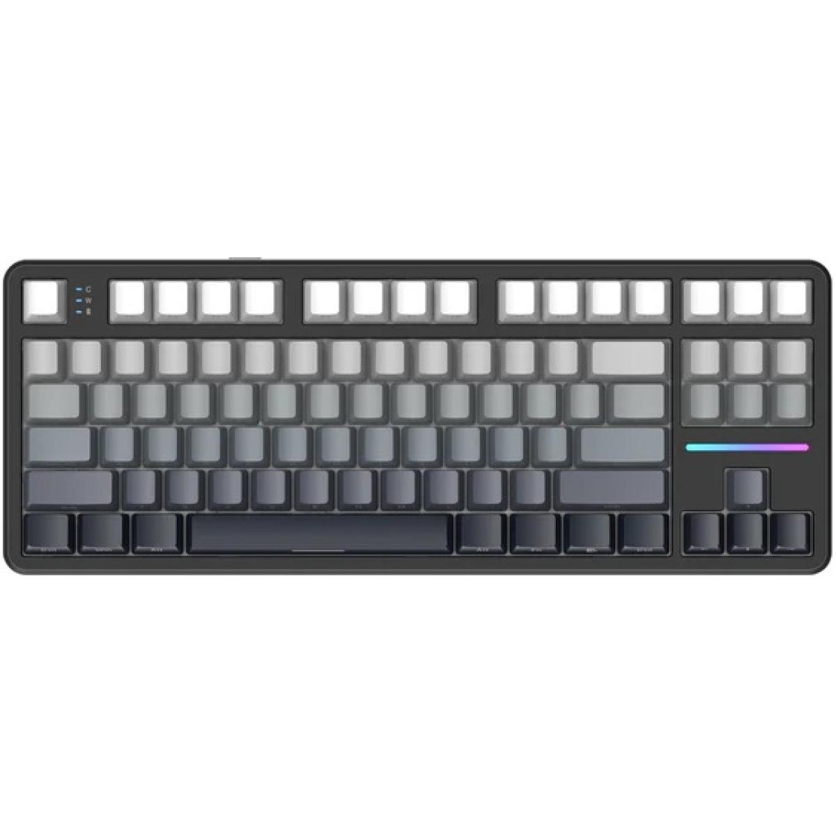 Attack Shark X87 Wireless Mechanical Keyboard – TKL 87-Key Gasket, Pre-Lubed Linear, Moon Light