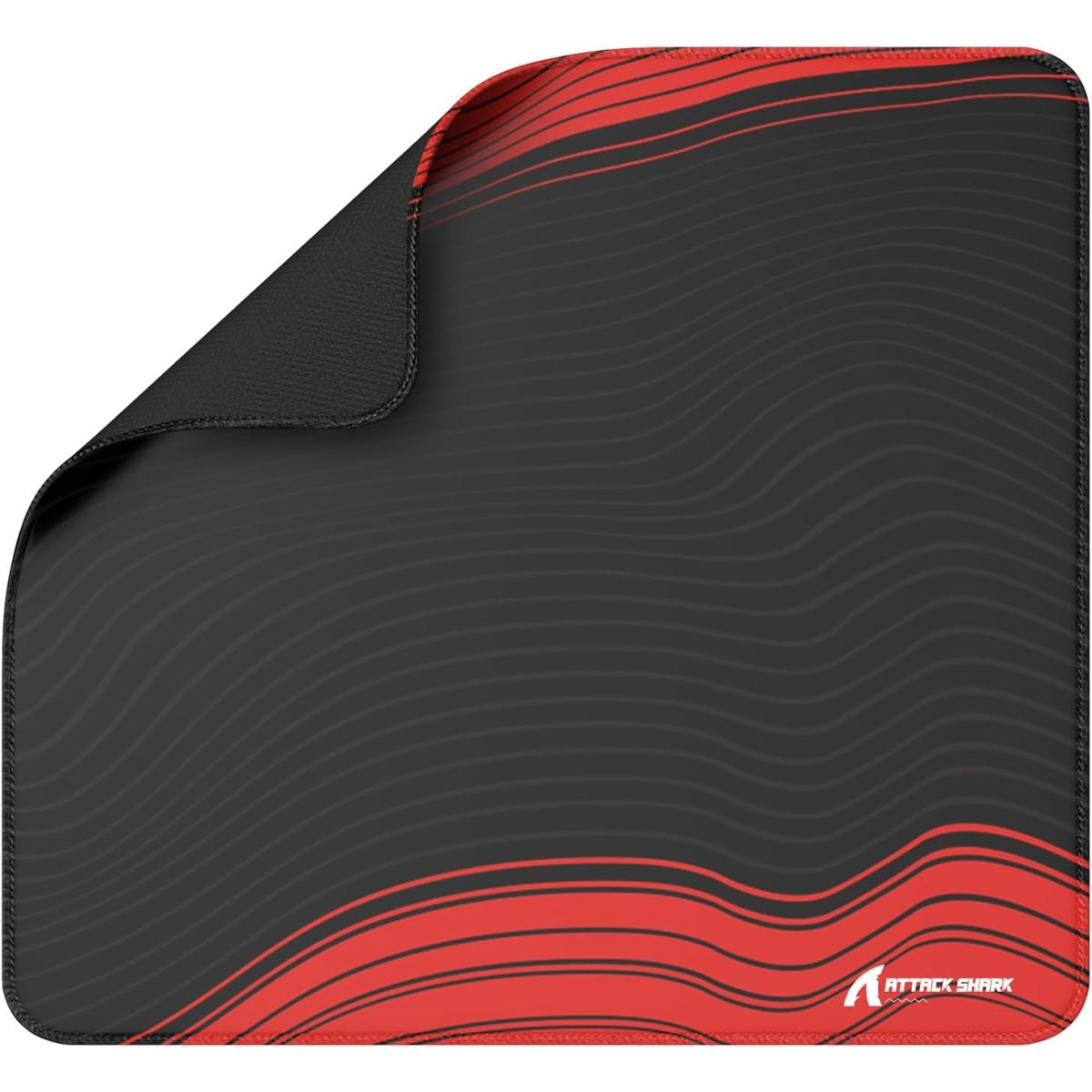 Attack Shark CM02 Gaming Mouse Pad Speed XL 17.72" x 15.75" Black/Red