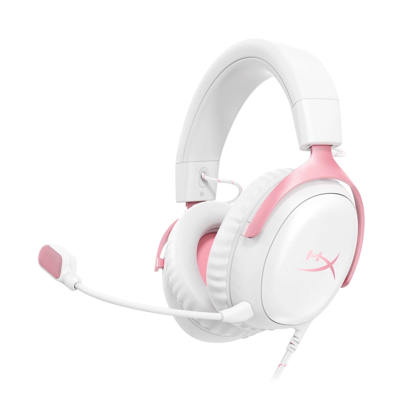 HyperX Cloud III Gaming Headset DTS:X Spatial Audio USB-C/USB-A/3.5mm - White-Pink