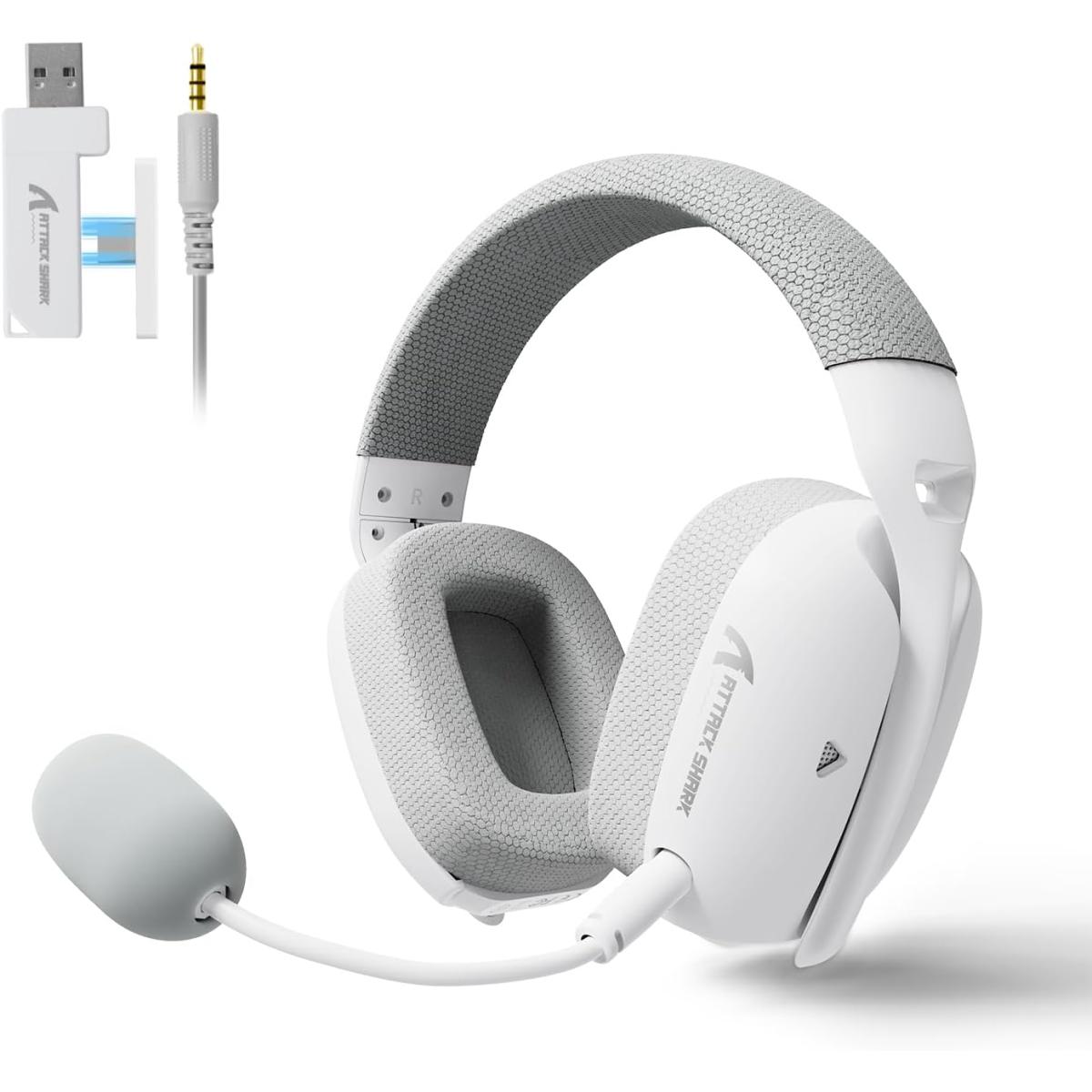 Attack Shark L80PRO Wireless Gaming Headset Tri-Mode White