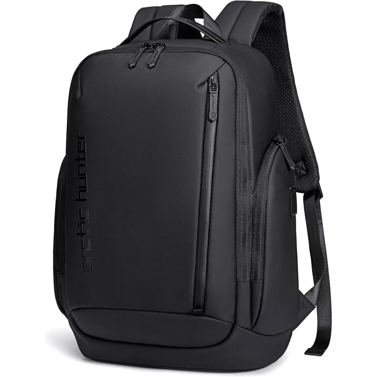 Arctic Hunter 17" Laptop Daypack Backpack with USB/Headphone Port Black