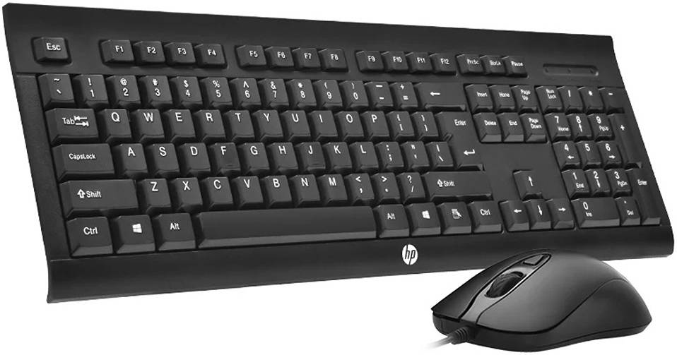 HP KM100 USB Wired Gaming Waterproof Membrane Keyboard & Mouse Combo