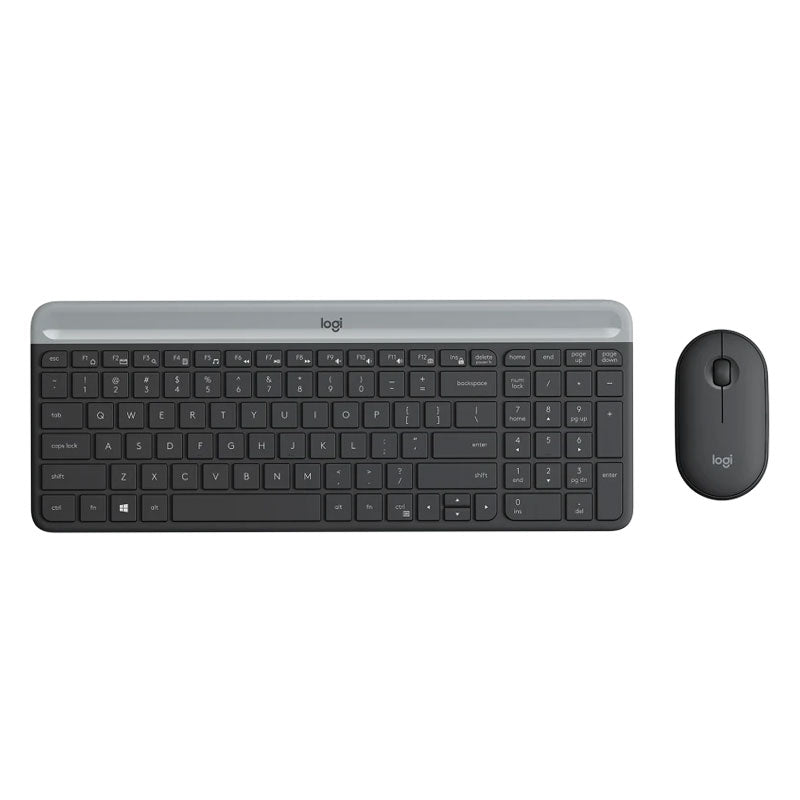 Logitech MK470 Slim Wireless Combo Keyboard & Mouse 2.4GHz 1000 DPI Arabic