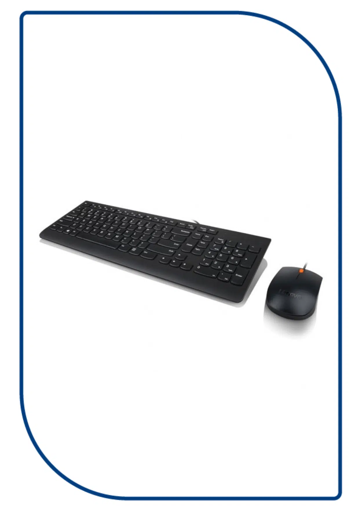 Lenovo 300 USB Wired Keyboard & Mouse Combo — Arabic/English, Black (GX30M39607)