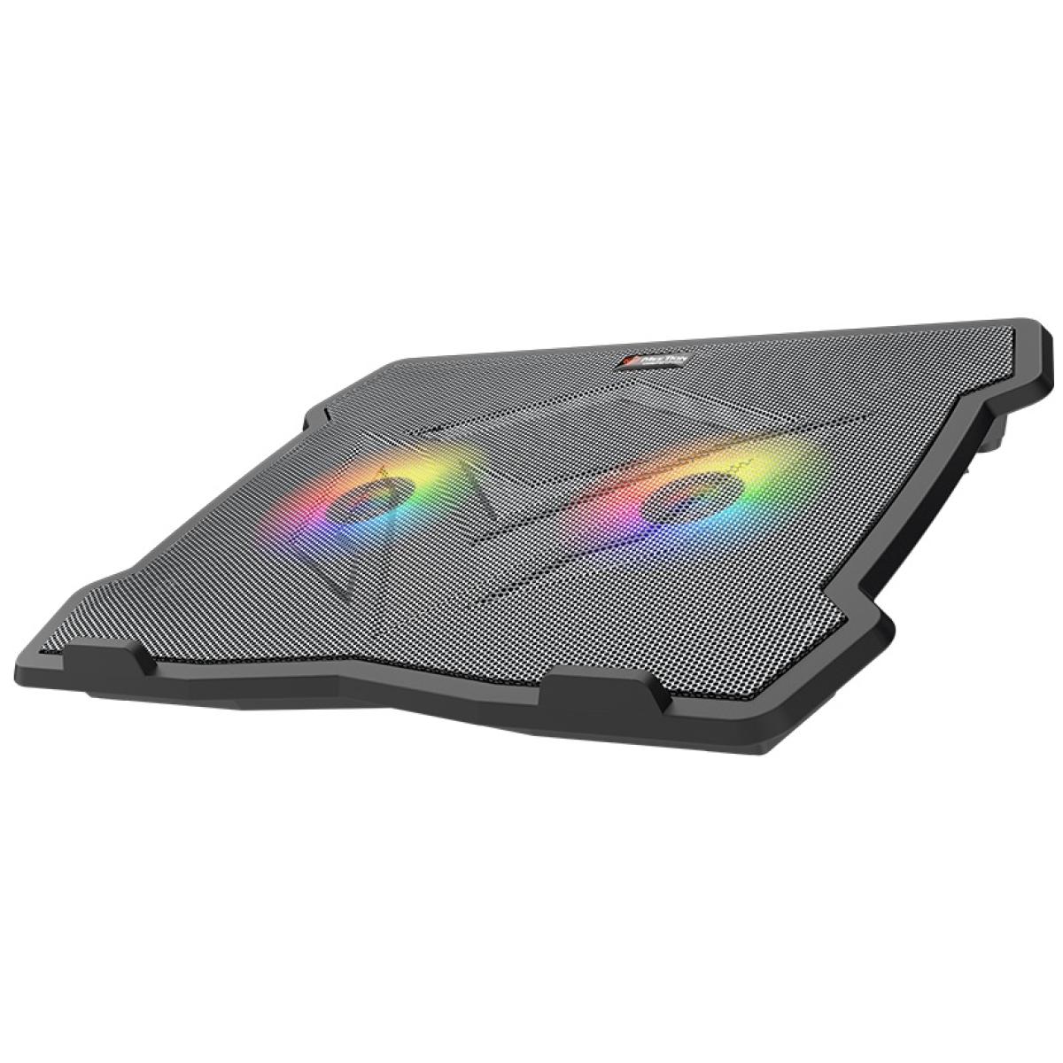 Meetion CP2020 LED Backlit Gaming Laptop Cooling Pad, Dual Fan, 9"–14", USB×2