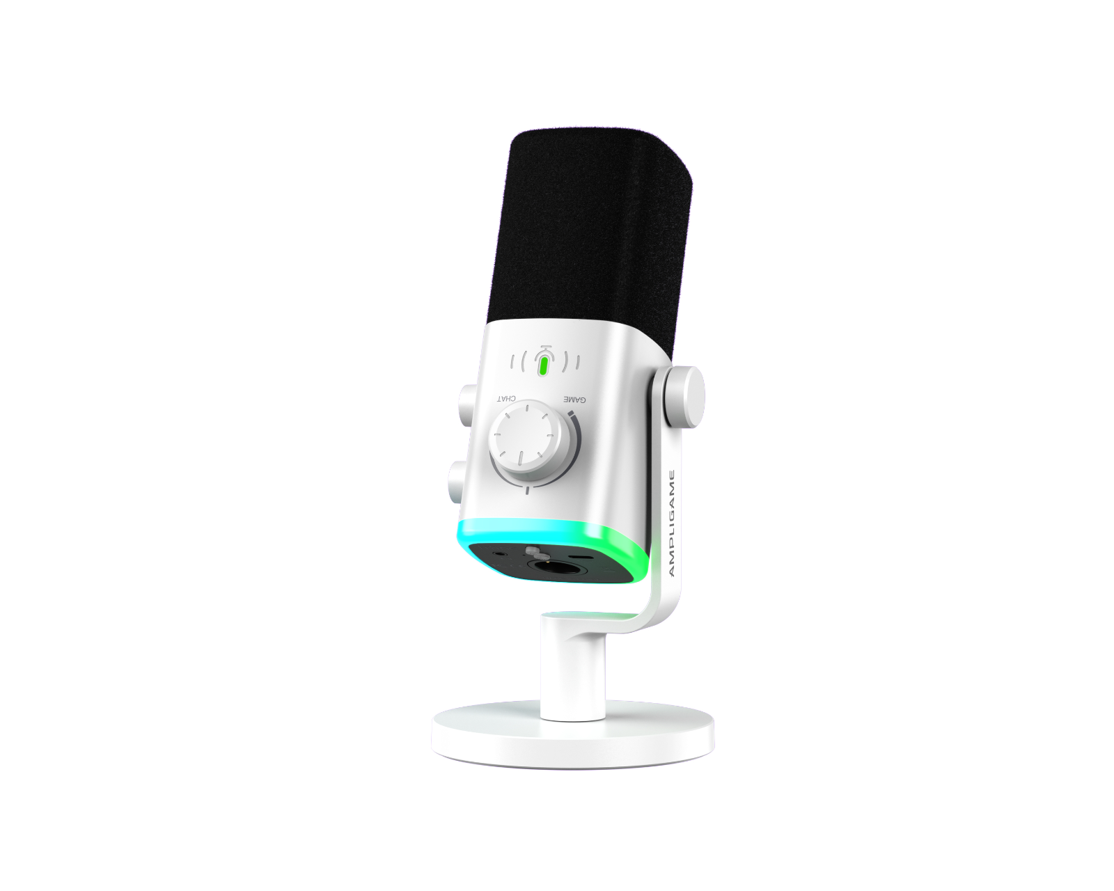 FIFINE AmpliGame AM9 USB/XLR Dynamic Microphone with RGB - White