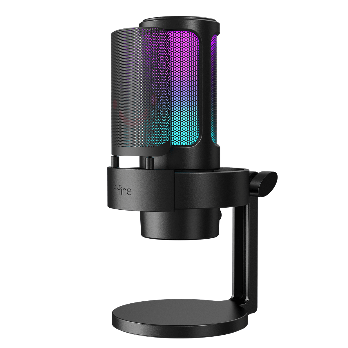 FIFINE Ampligame A8 USB Condenser Microphone with RGB, Live Monitoring & Pop Filter for Streaming