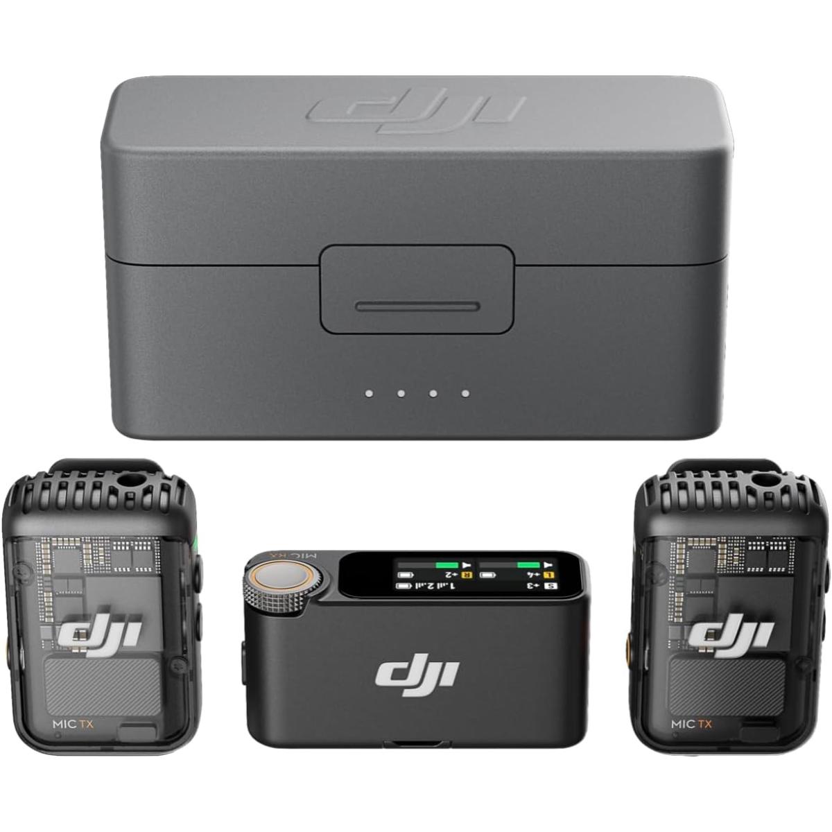 DJI Mic 2 Wireless Lavalier Microphone System, 32-bit Float, 250m Range