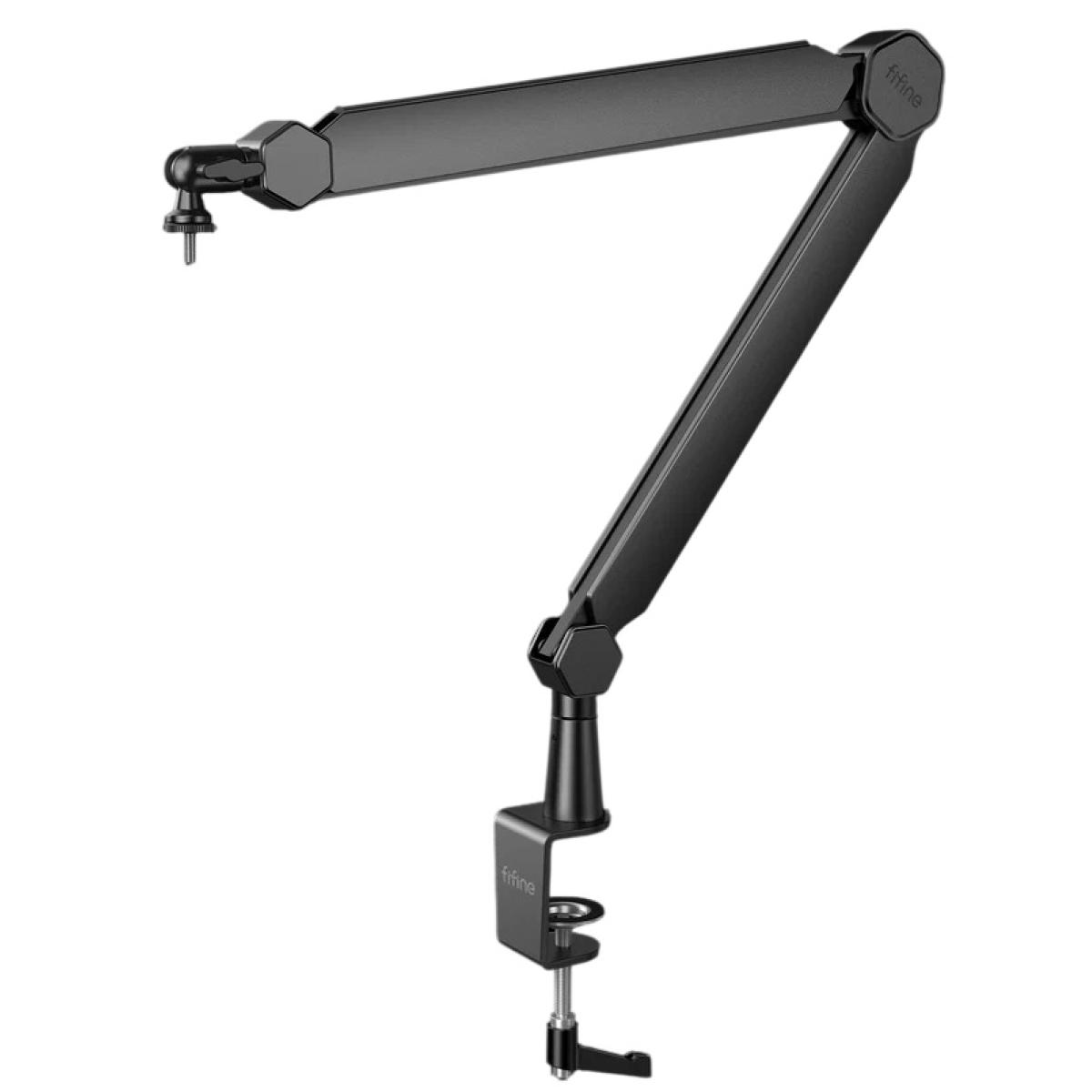FIFINE BM66 Microphone Boom Arm Stand for Streaming & Podcasting - Black