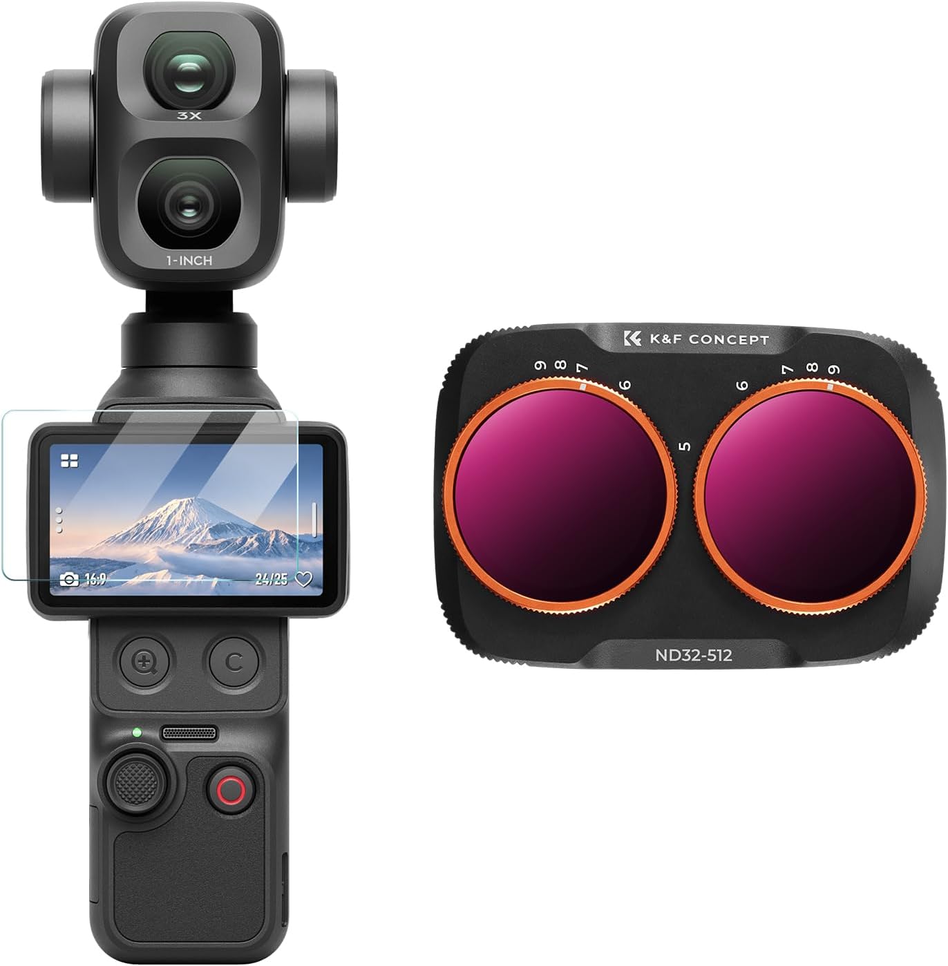 K&F Concept Variable ND32-512 Filter Kit Compatible with DJI Osmo Pocket 4P