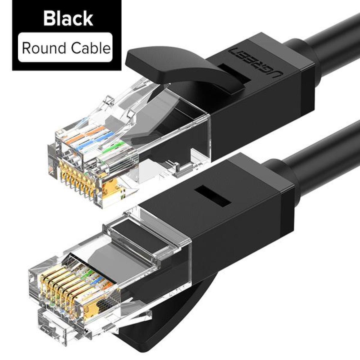 UGREEN Cat 6 Flat Ethernet Cable RJ45 Black, 1M
