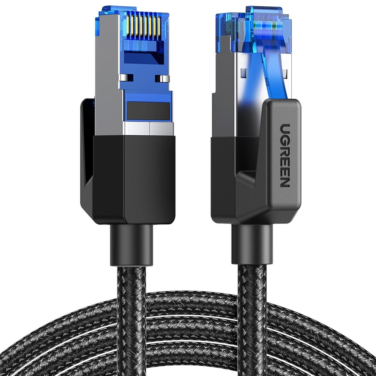 UGREEN Cat 8 Ethernet Cable RJ45 Shielded Braided 40Gbps 2000MHz 3m