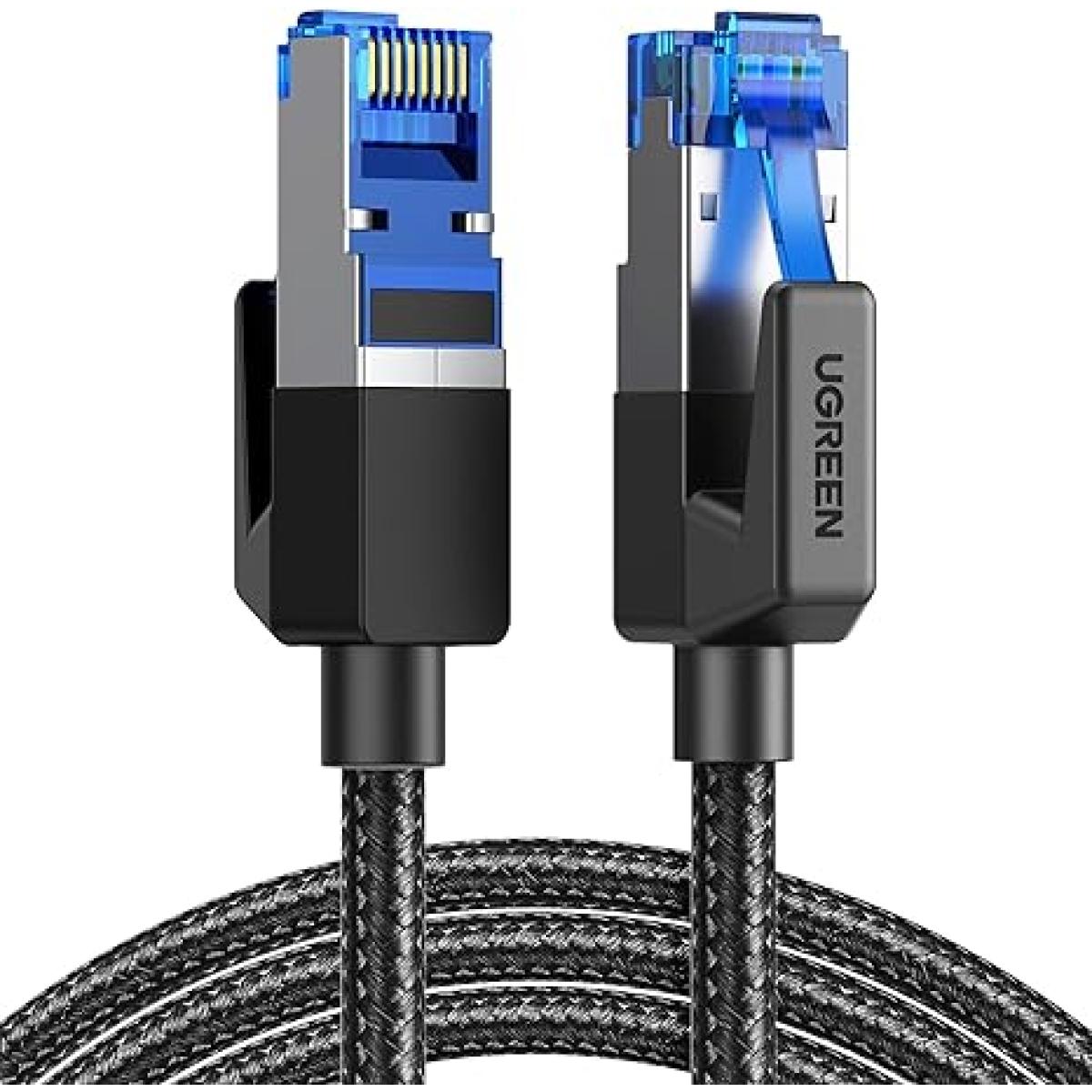 UGREEN NW153 CAT8 Pure Copper Braided Ethernet Cable 10m Black