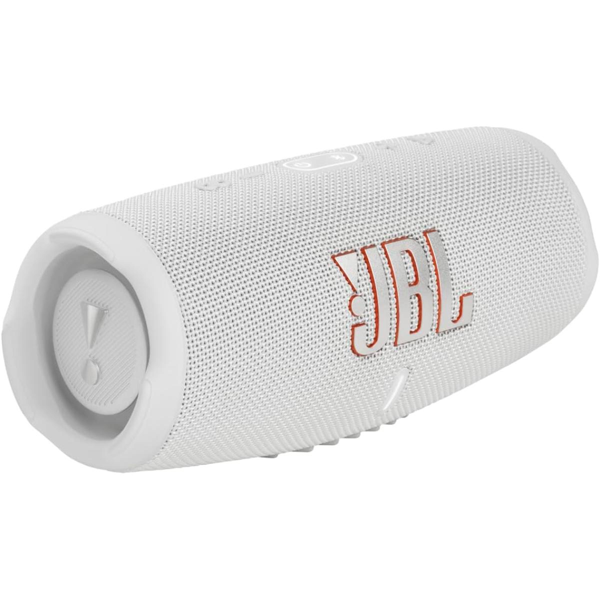 JBL Charge 5 Splashproof Portable Bluetooth Speaker (White)