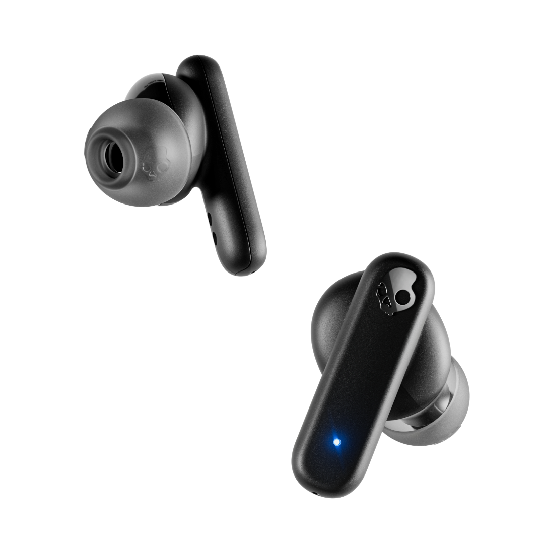 Skullcandy Smokin Buds True Wireless In-Ear Earbuds – Bluetooth 5.2, 20 Hours Battery, True Black