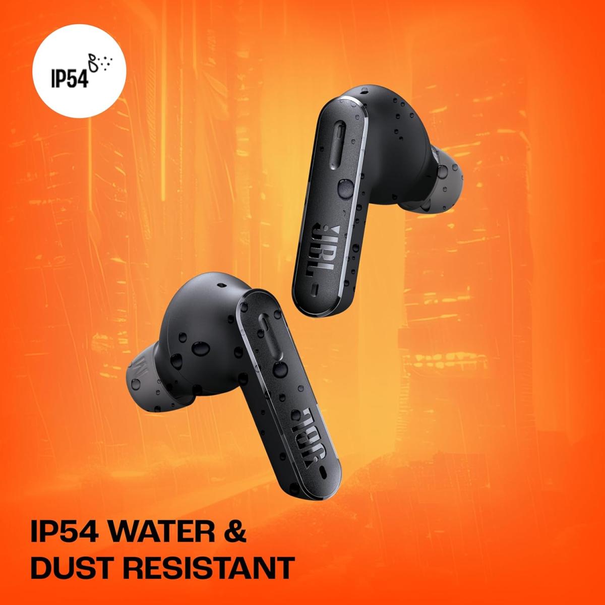 JBL Tune 245NC In-Ear Wireless TWS ANC Earbuds, 48H Battery, IP54, Bluetooth 5.3 (Black)