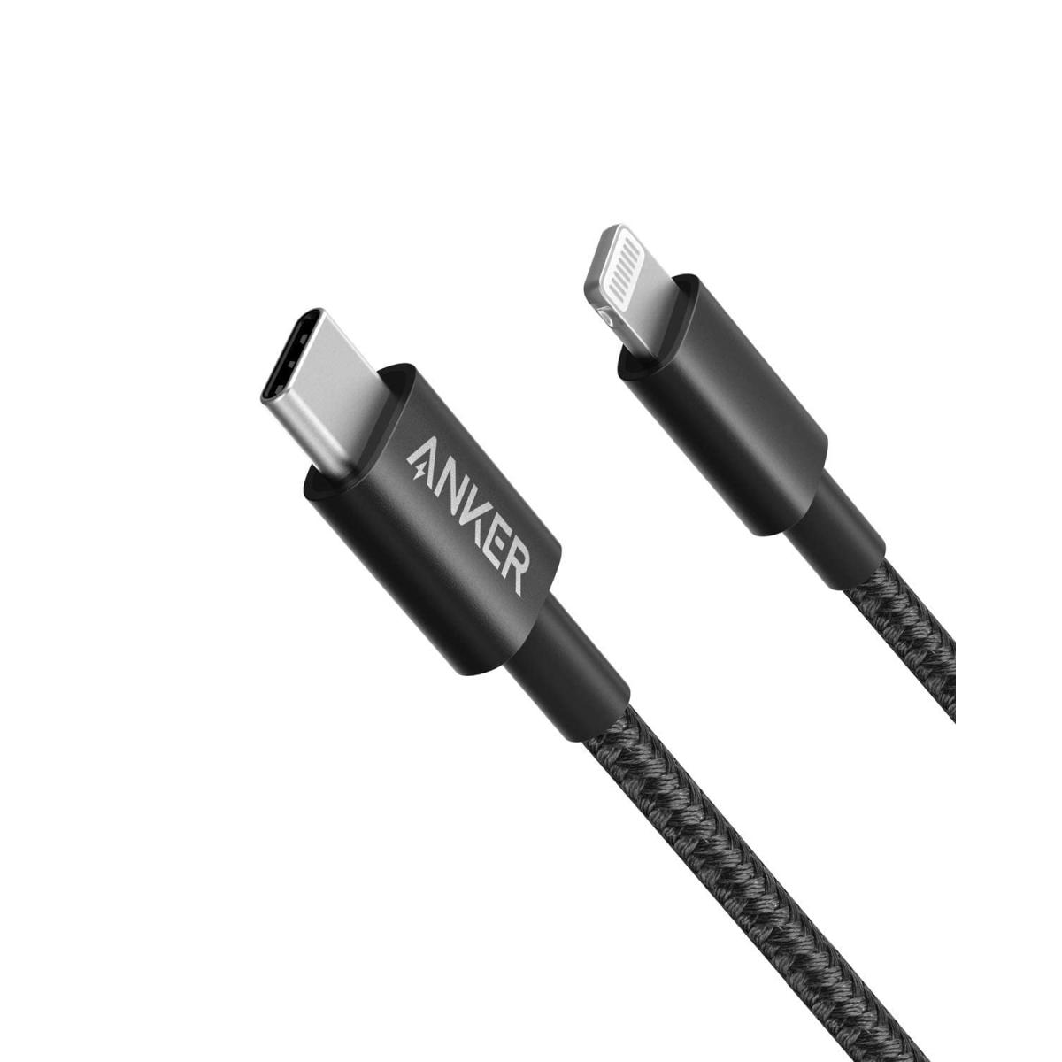 Anker 322 USB-C to Lightning Cable MFi Certified 6ft – Black