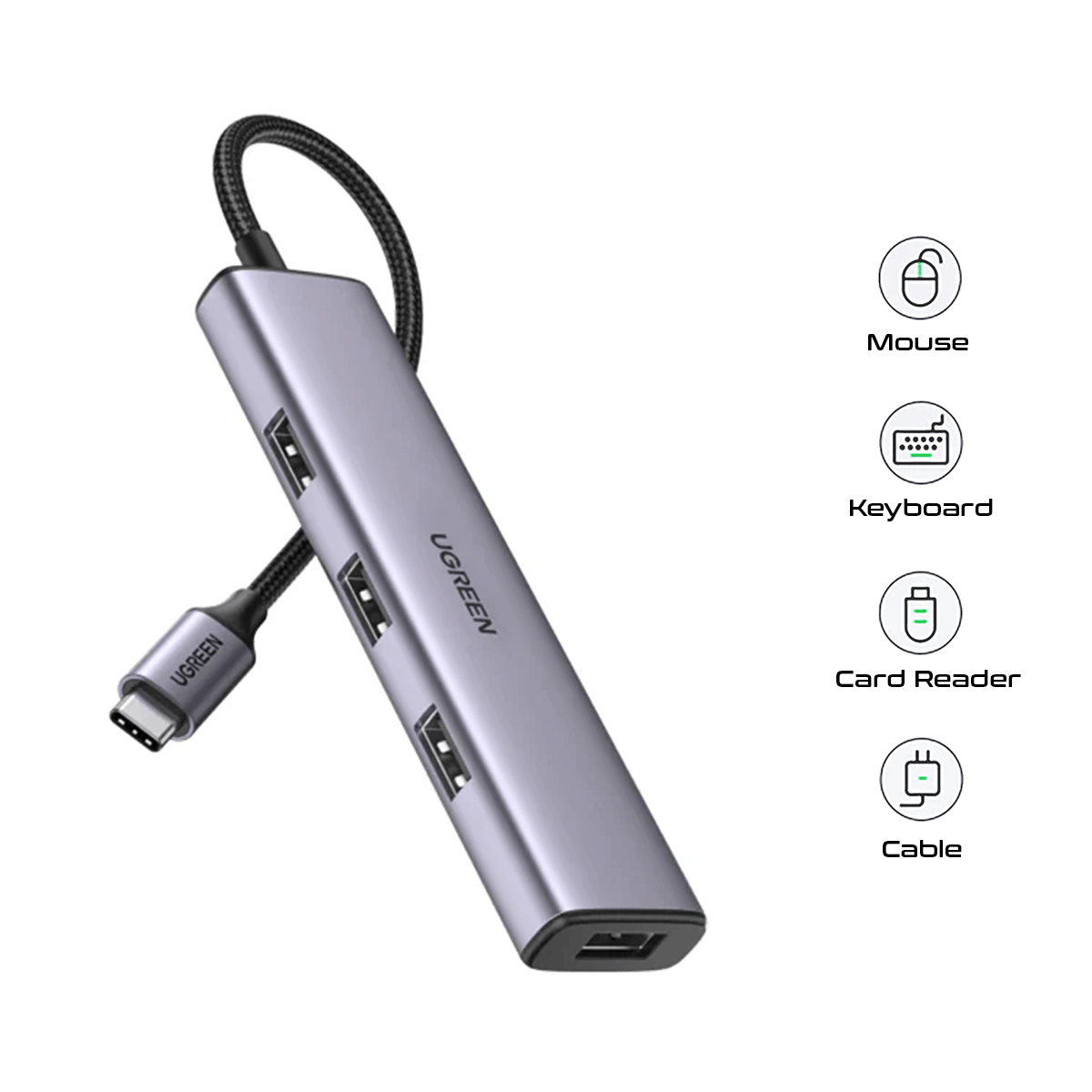 UGREEN CM473 USB-C Hub 4x USB 3.2 Gen 1 (20841)