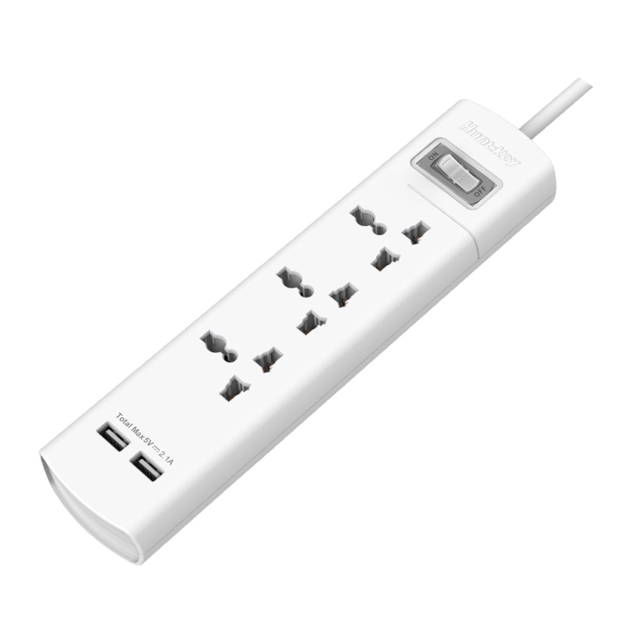 Huntkey SZM307 Surge-Protected Power Strip 3 Universal AC Sockets 1.5 m