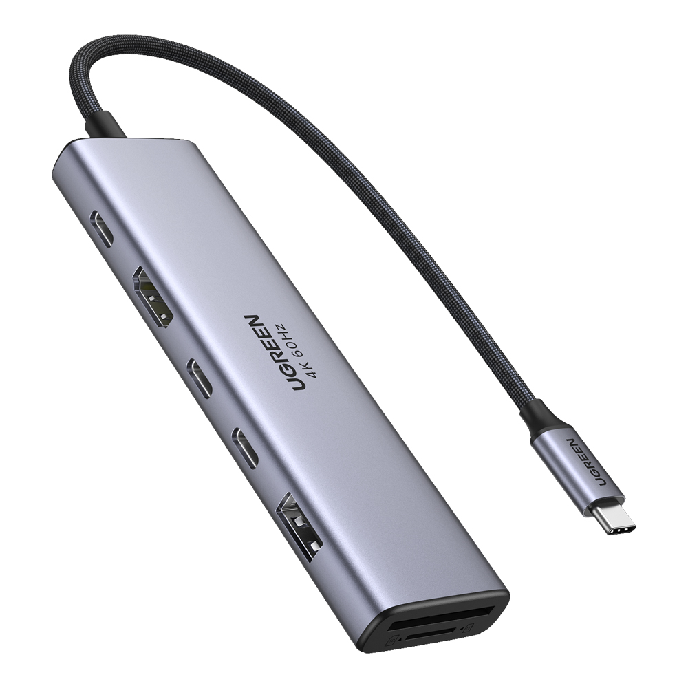 UGREEN USB-C Hub 7-in-1 CM511 with 100W PD, HDMI, USB 3.2, SD/TF Card Reader