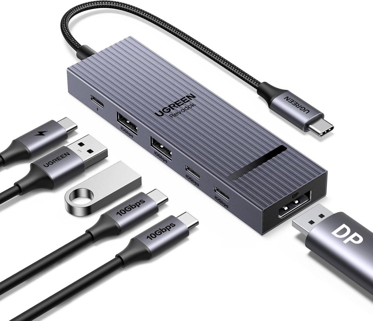 UGREEN Revodok Pro 6-in-1 USB-C Hub (DP 4K60Hz, PD 100W, 10Gbps)