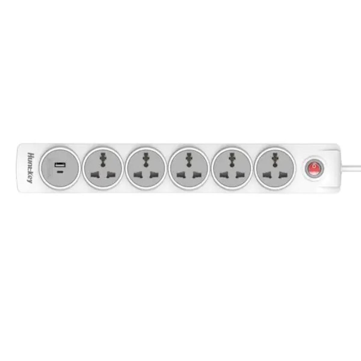 Huntkey SZN607C 5-Port Power Strip with USB Type-C