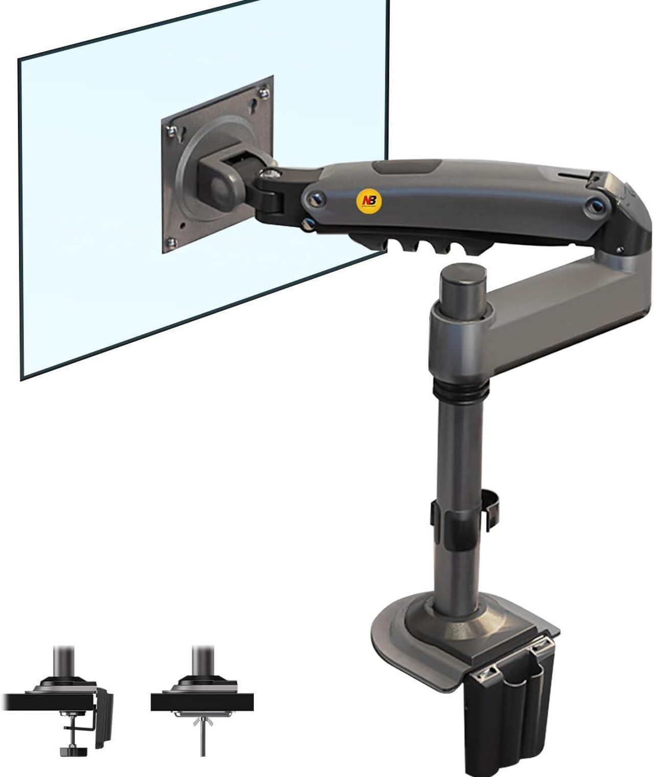 North Bayou NB H100 Ergonomic Single Monitor Desk Mount Arm 17–30"