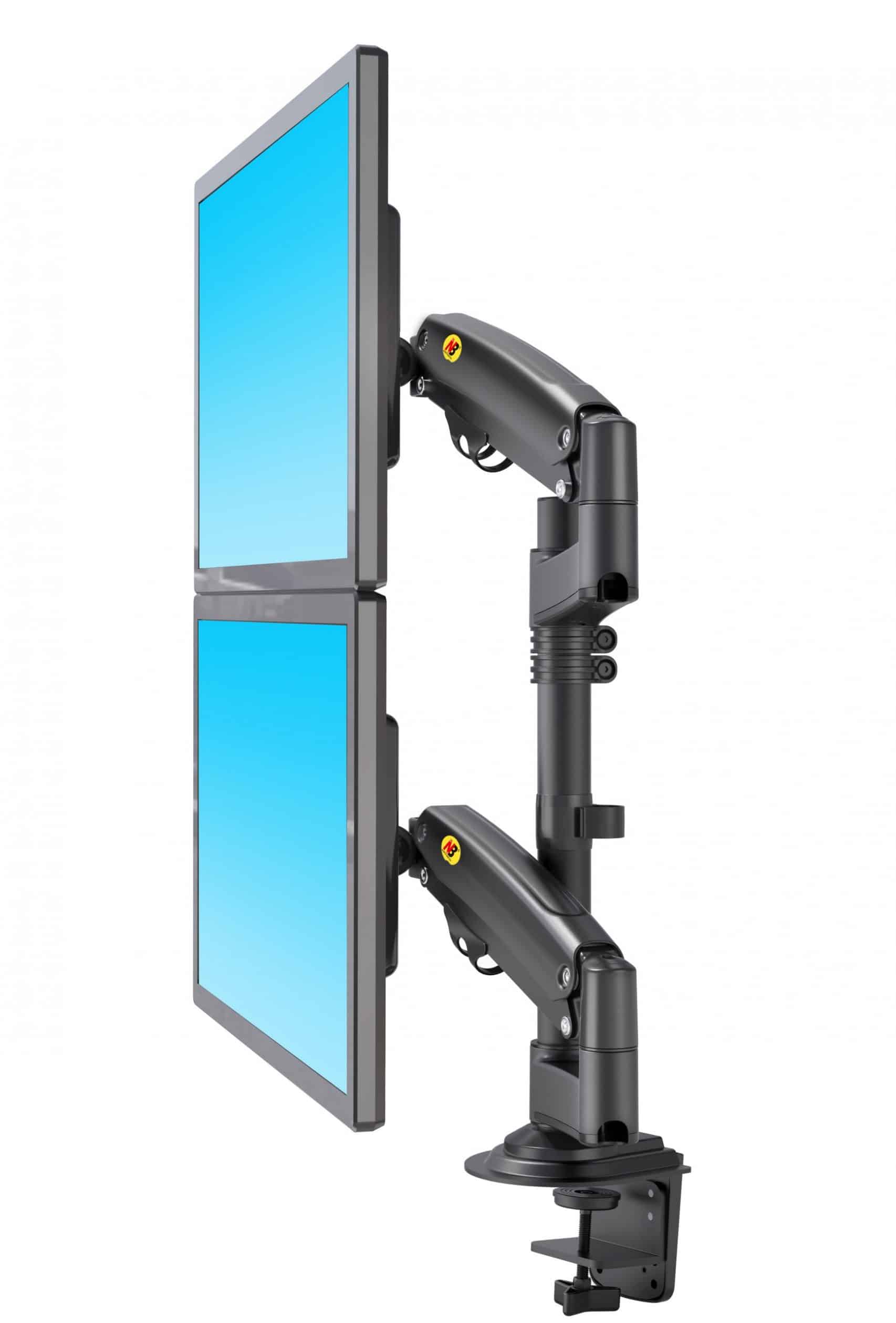 North Bayou NB H180 Ergonomic Dual Monitor Desk Mount Arm 17–27"