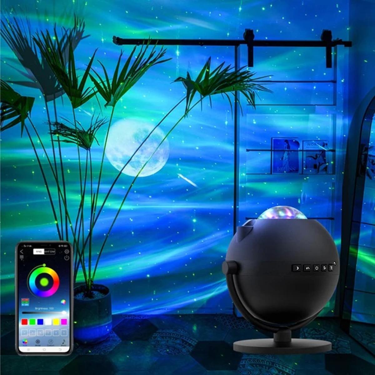 Smart Aurora Star Projector Lamp with Bluetooth Speaker