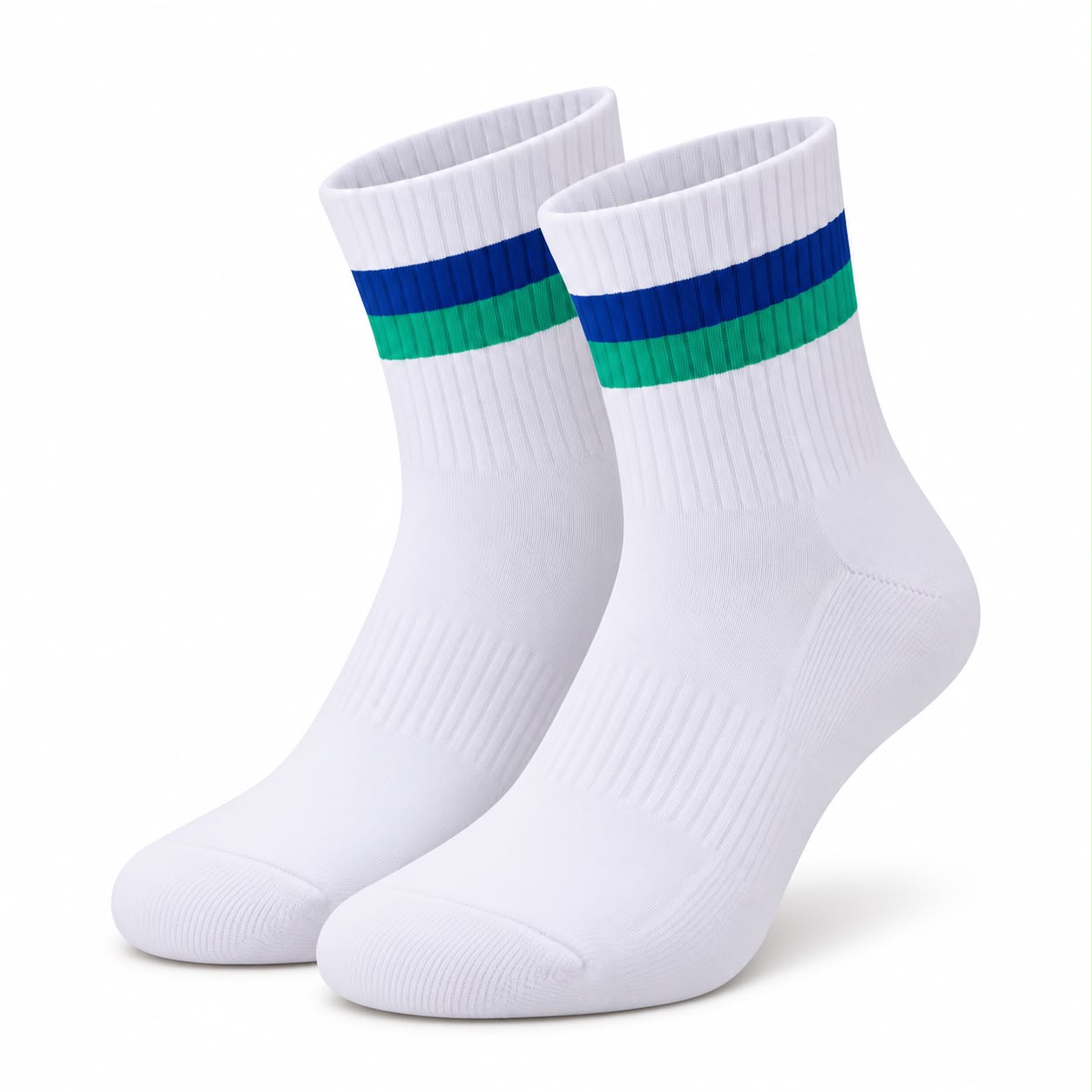 Unisex Badminton Sports Socks – Black & White