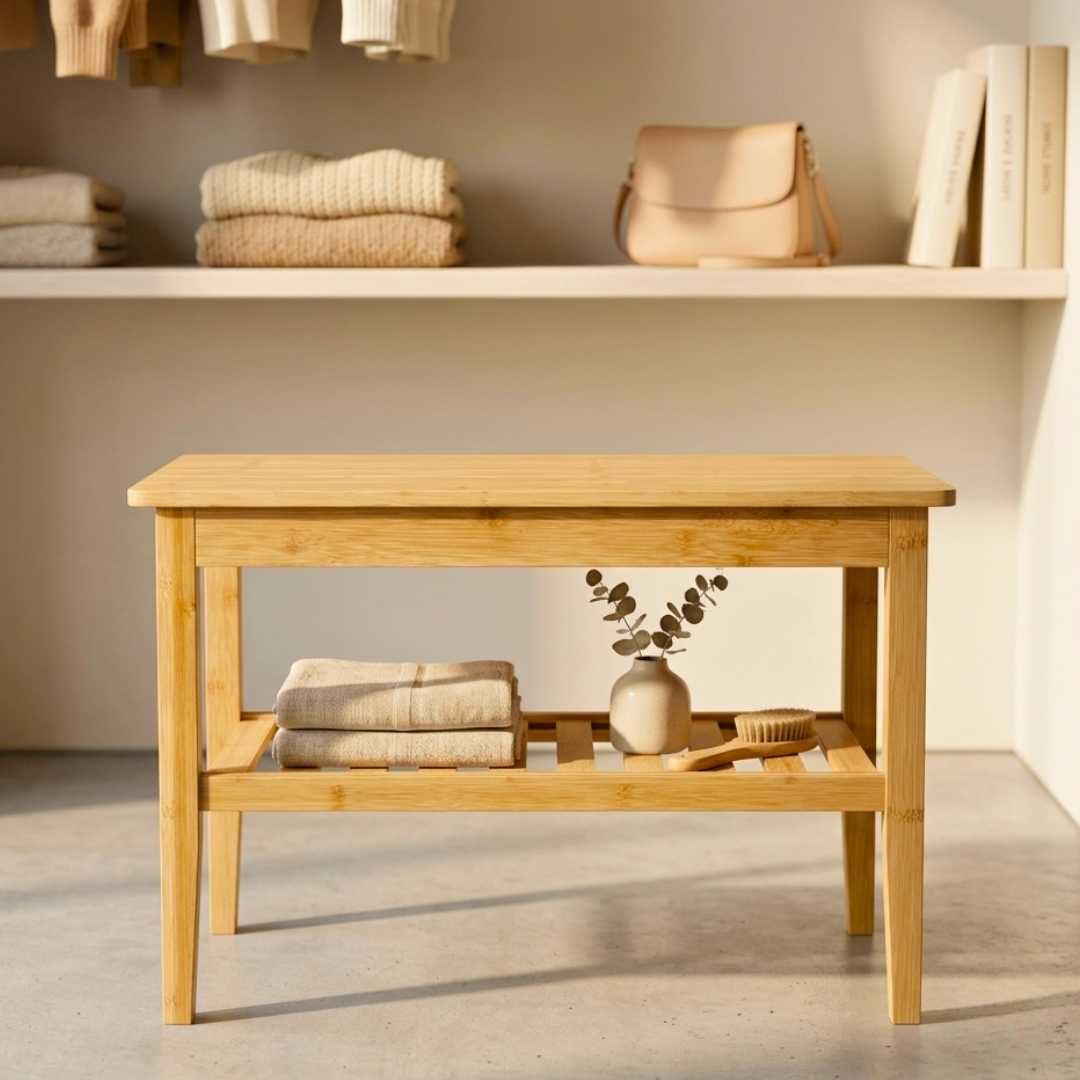 Bamboo 2-Tier Console Table
