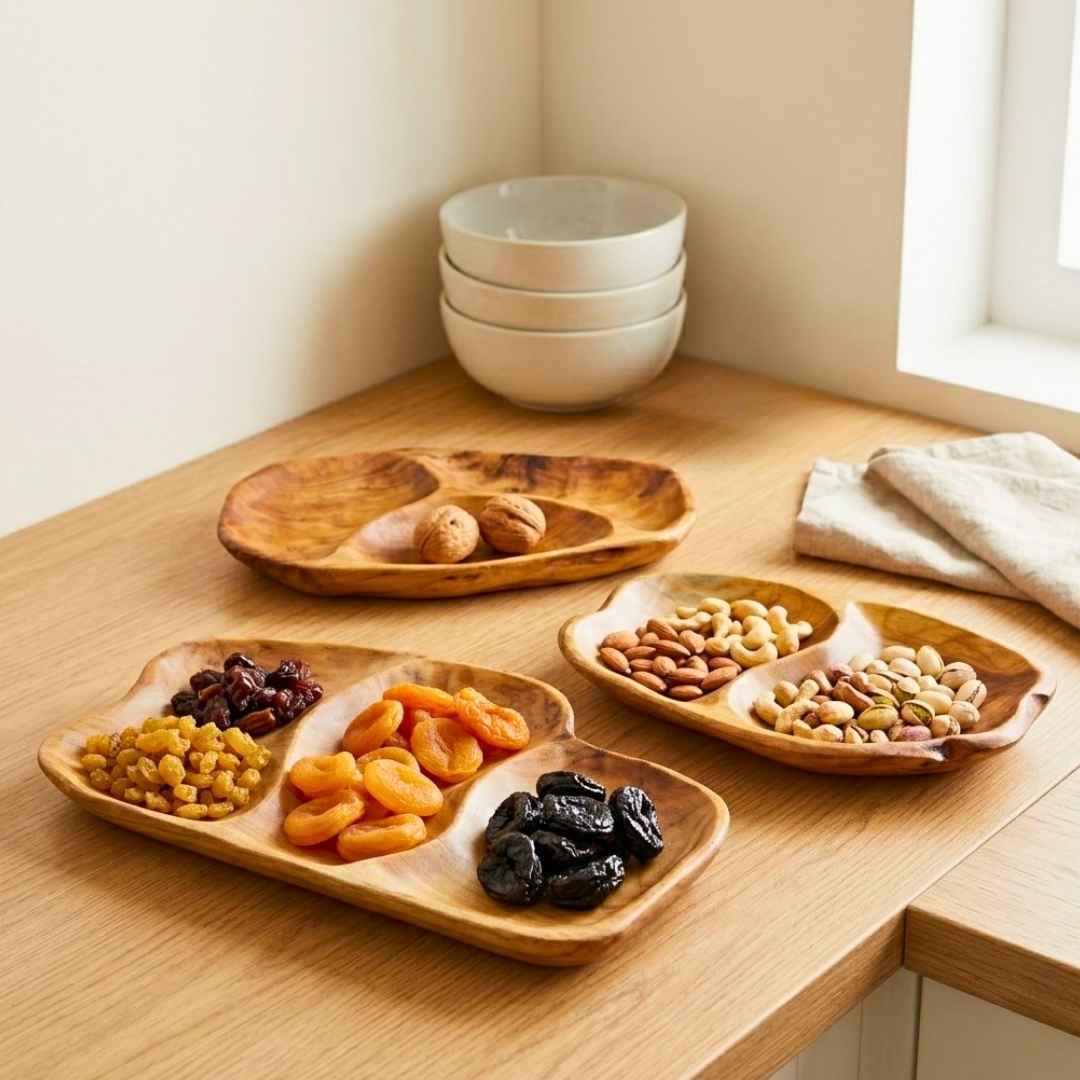 Divided Wooden Platters