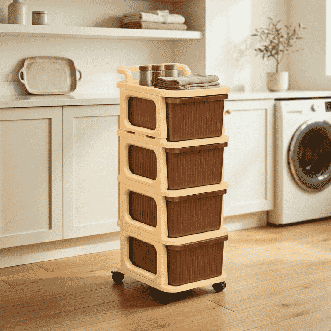 Drawer Storage Cart with Wheels & Top Handle